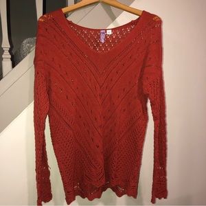 Alya small sweater in deep orange